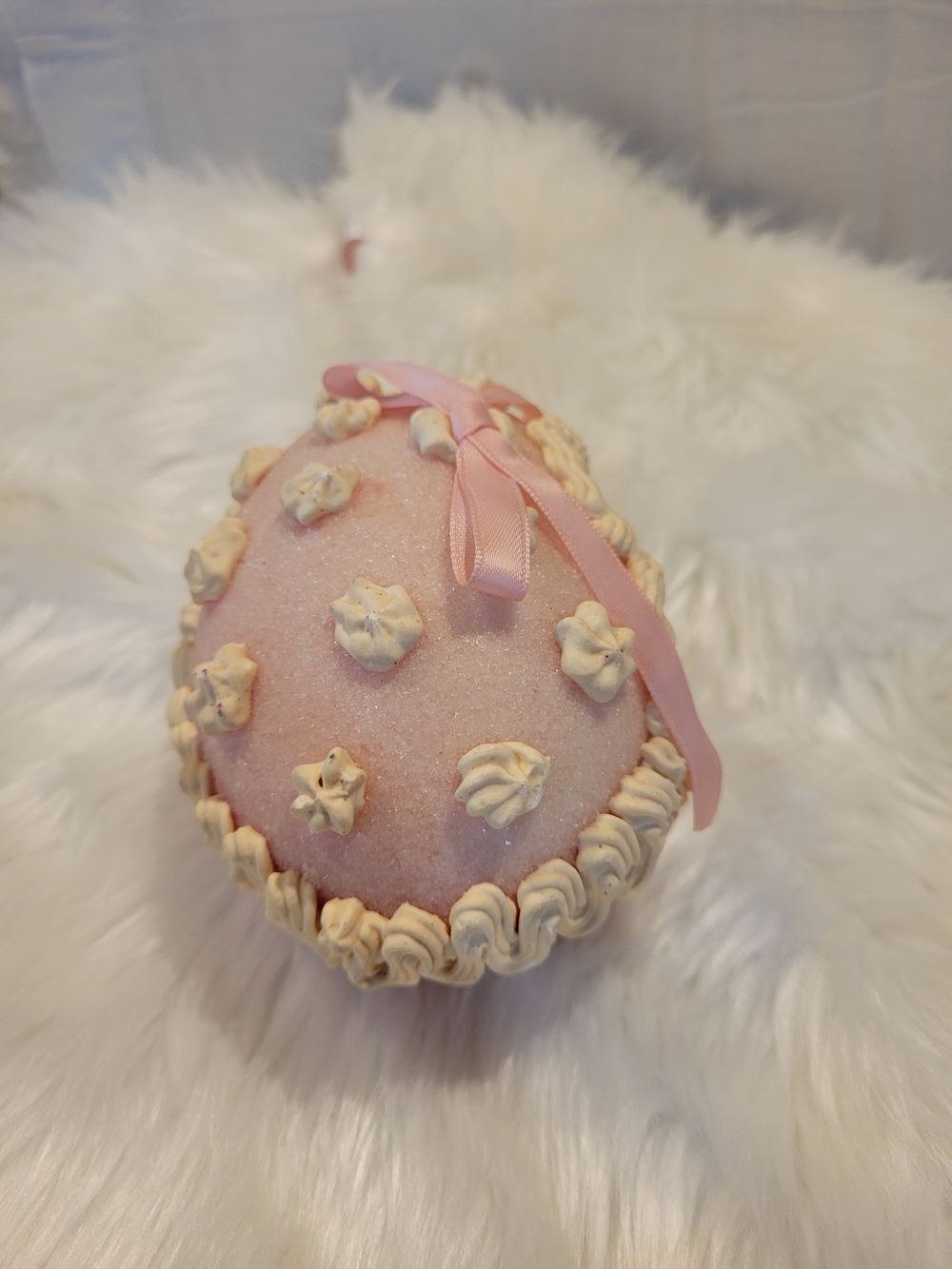 Decorative Pink Sugar Mold Easter Small Rabbit Sheep Ribbon - Picture 4 of 9